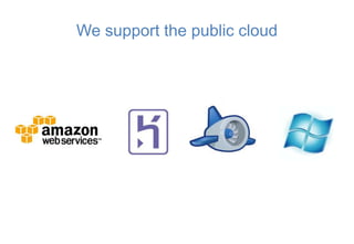 We support the public cloud
 