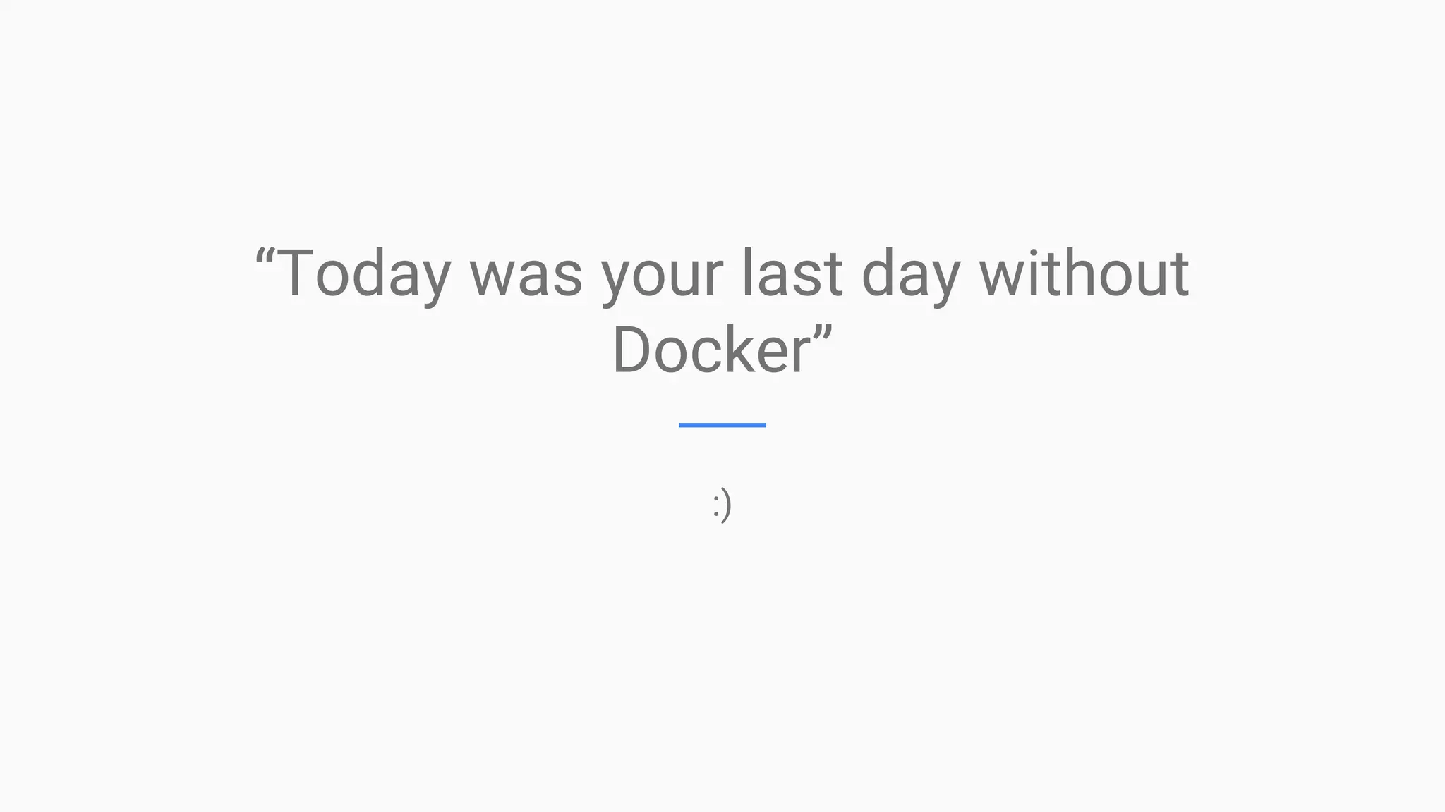 Moving to docker finally ppt