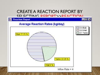 CREATE A REACTION REPORT BY
SELECTING REPORT>>REACTION
.
 