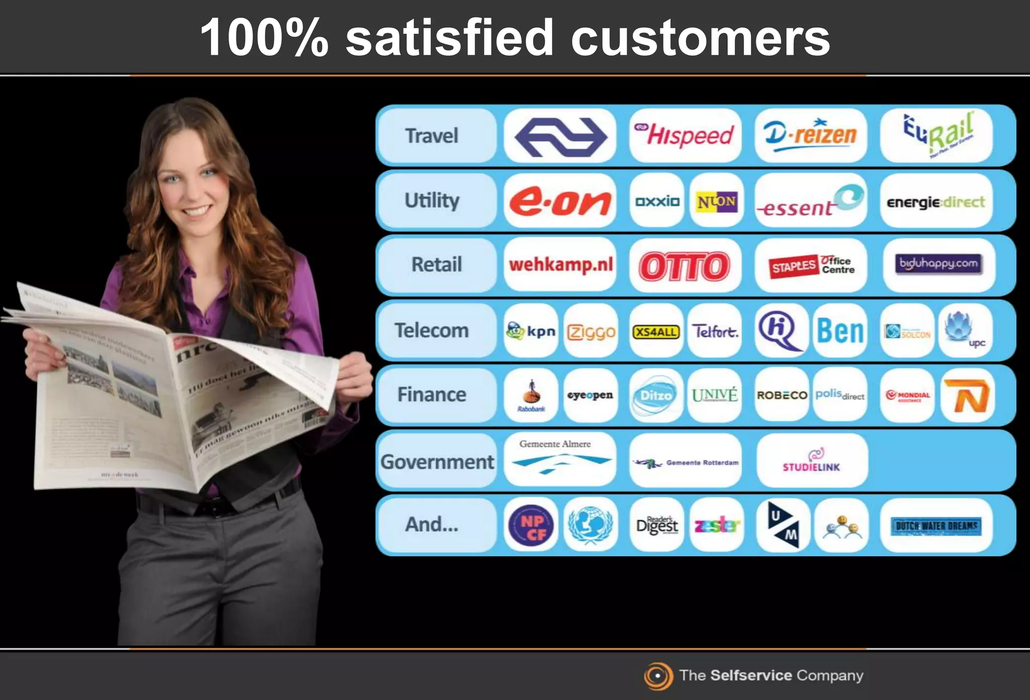 100% satisfied customers
 