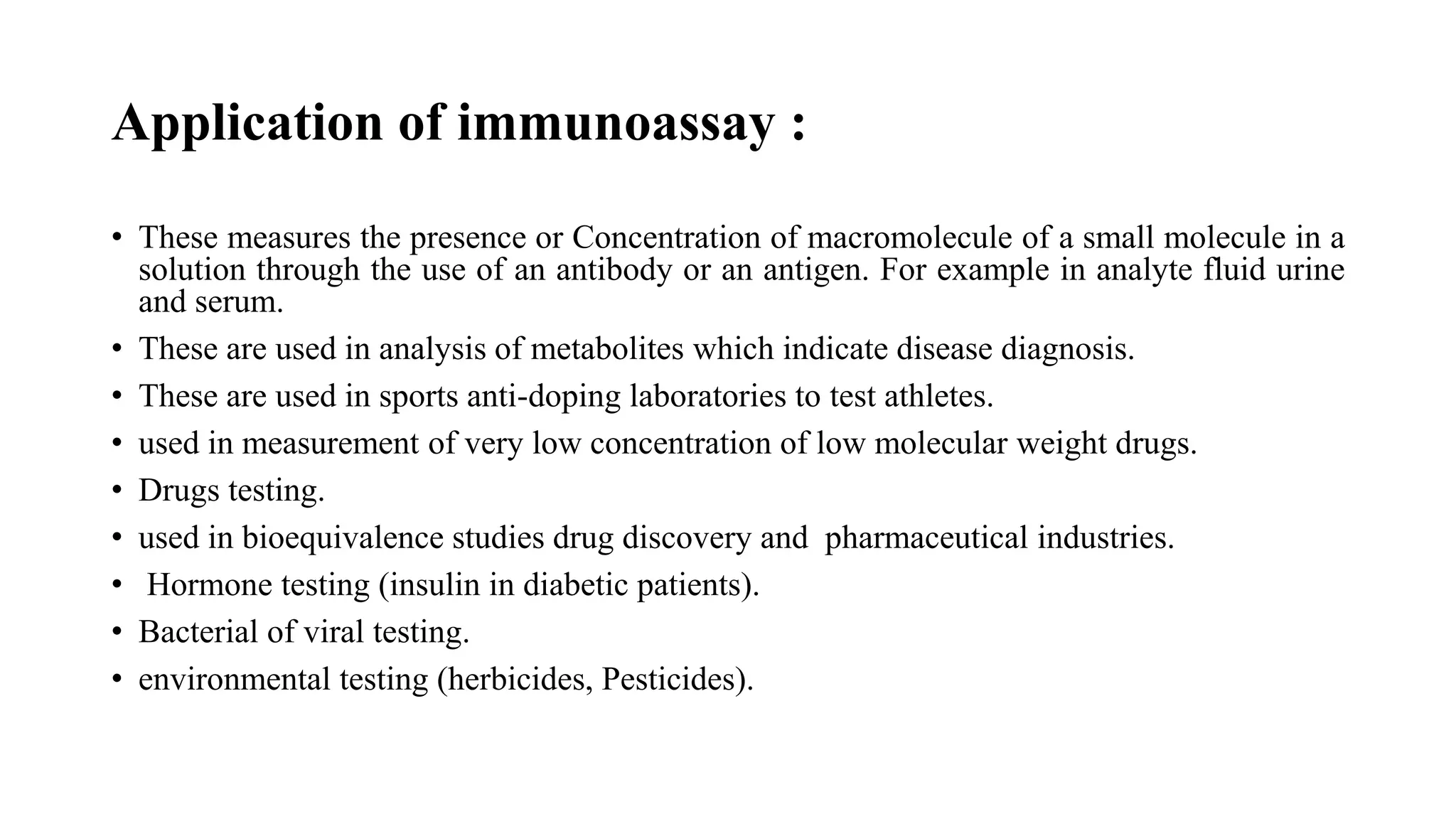General principle of immunoassay Theoretical basis and optimization of ...