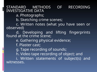 Recording Crime General Principles of Investigation 070613.ppt