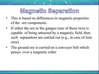 General principles of metals extraction