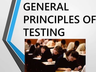 GENERAL
PRINCIPLES OF
TESTING
 