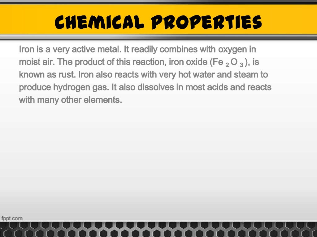 General properties of iron