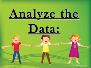 Analyze theAnalyze the
Data:Data:
 