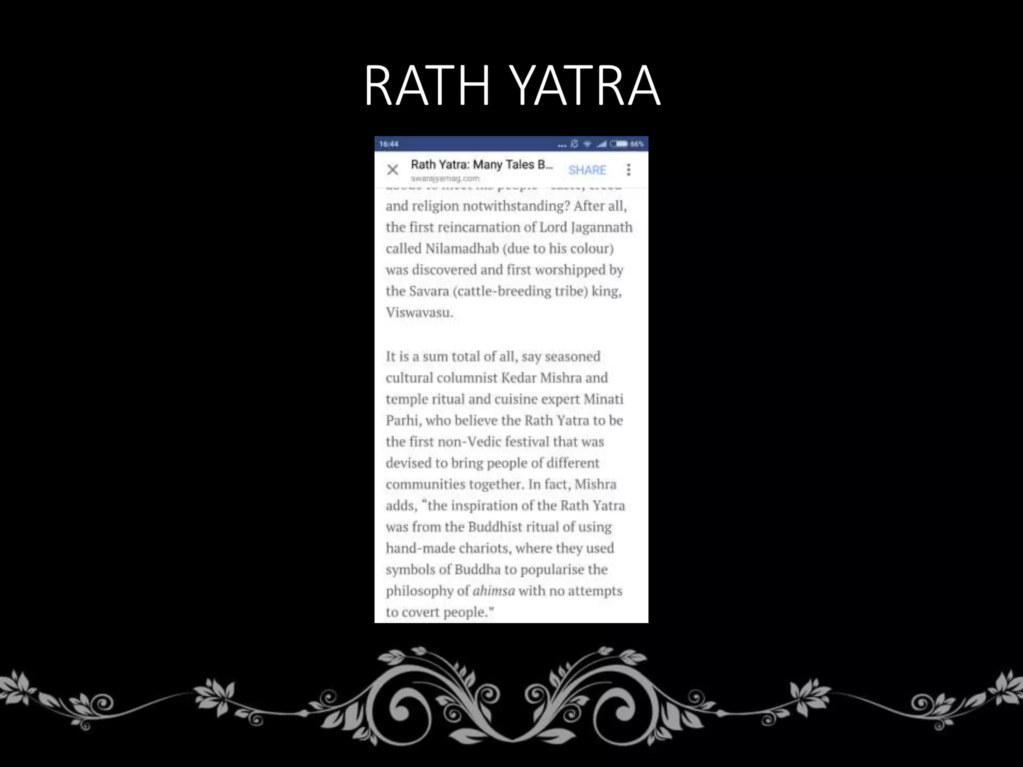 RATH YATRA
 