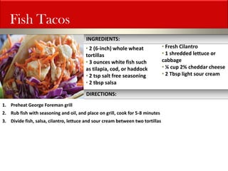 George Foreman Grill Recipes 