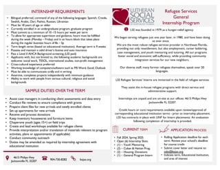 General Refugee Internship services program | PDF