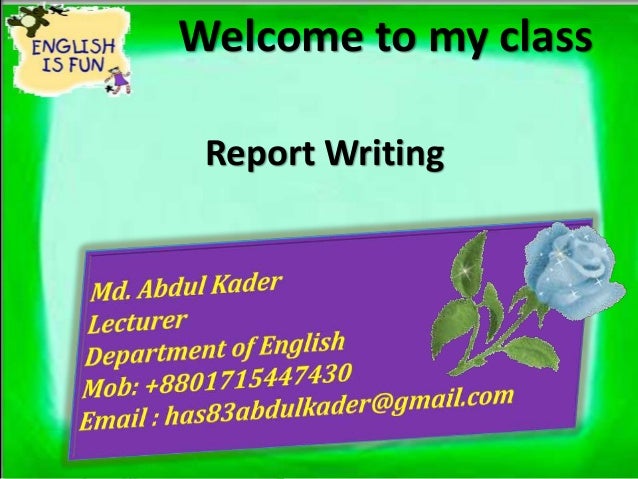 my report