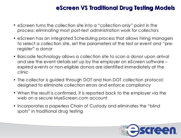 Dot Drug Testing Procedures