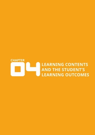 CHAPTER
LEARNING CONTENTS
AND THE STUDENT’S
LEARNING OUTCOMES
 
