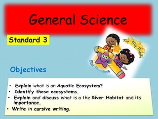 General Science
Objectives
Standard 3
 