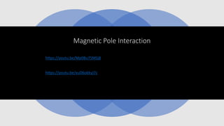 Magnetic Pole Interaction
https://youtu.be/Mp0Bu75MSj8
https://youtu.be/xuO6okkyJ7c
 