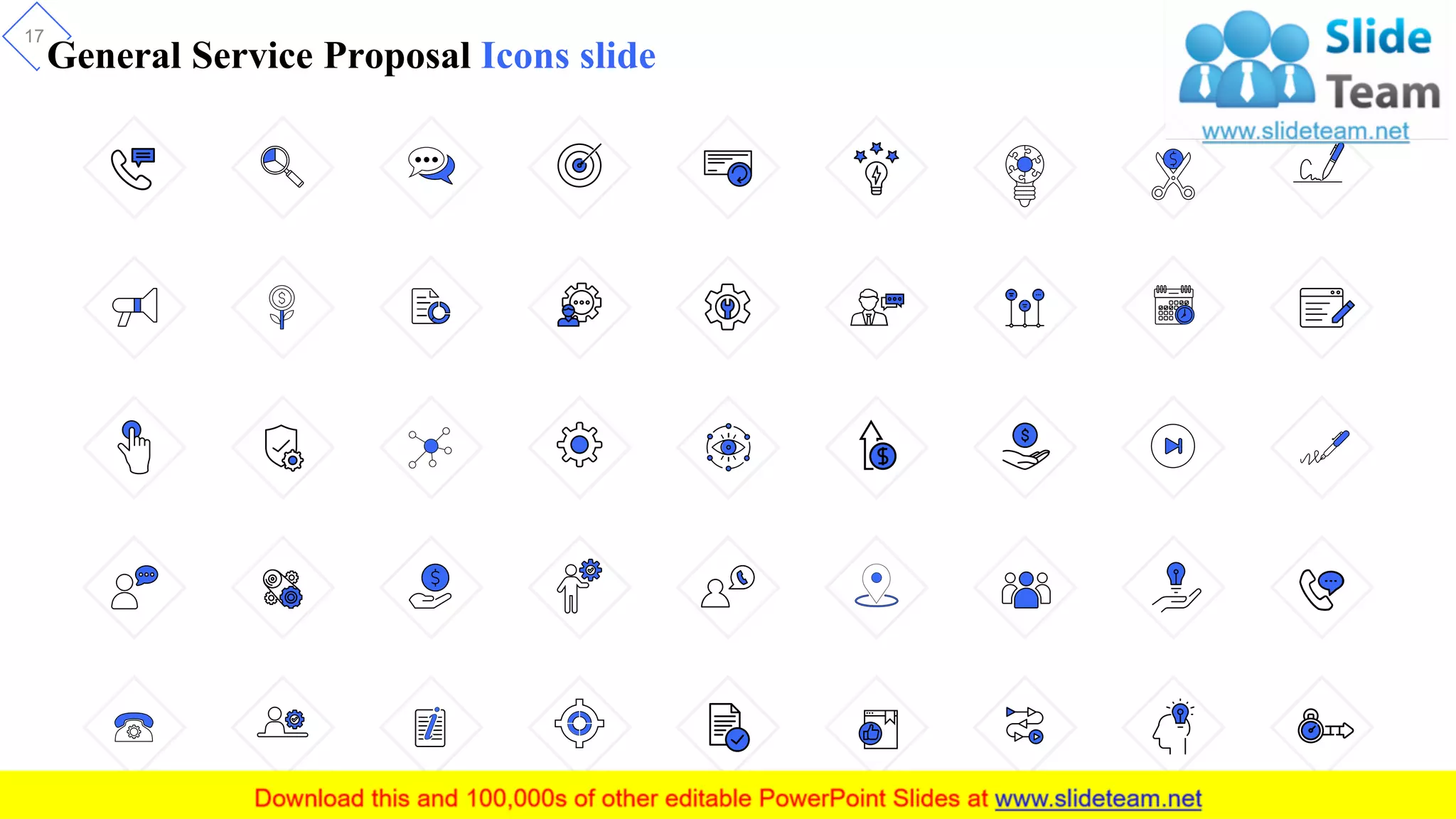 General Service Proposal Icons slide
17
 