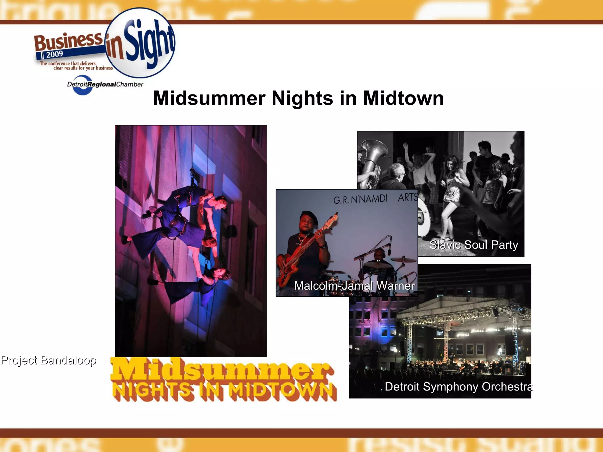 Midsummer Nights in Midtown Slavic Soul Party Project Bandaloop Malcolm-Jamal Warner Detroit Symphony Orchestra 
