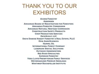 THANK YOU TO OUR
EXHIBITORS
 
