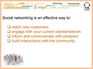 Social networking is an effective way to: reach new customers