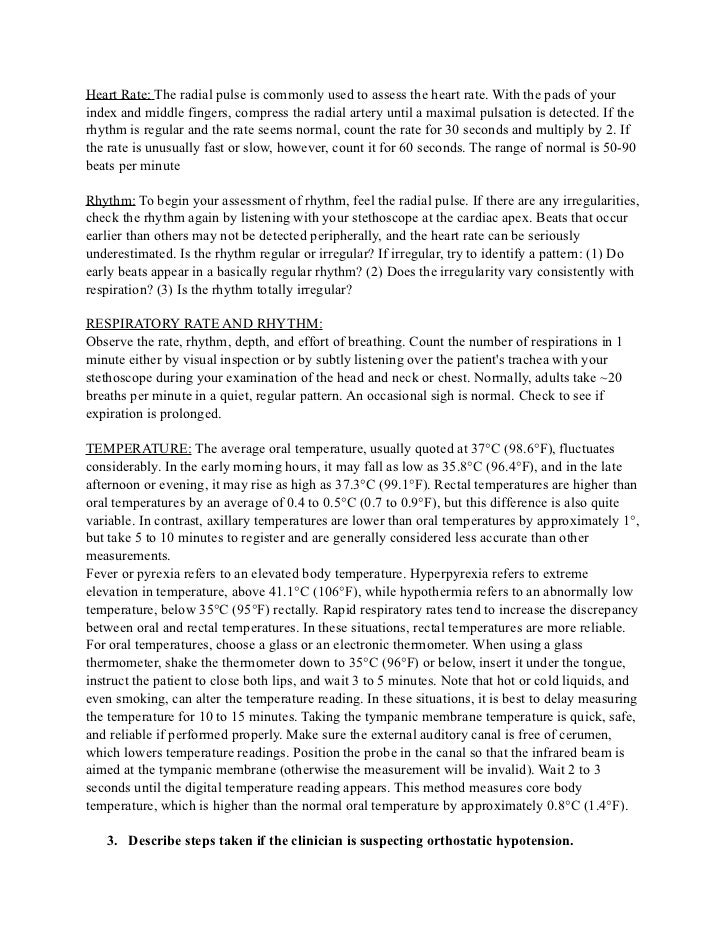 General survey and vital signs General survey and vital signs