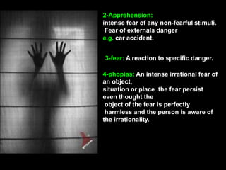 Apprehension Example General symptomatology & psychopathology of psychiatric disorder | PPT