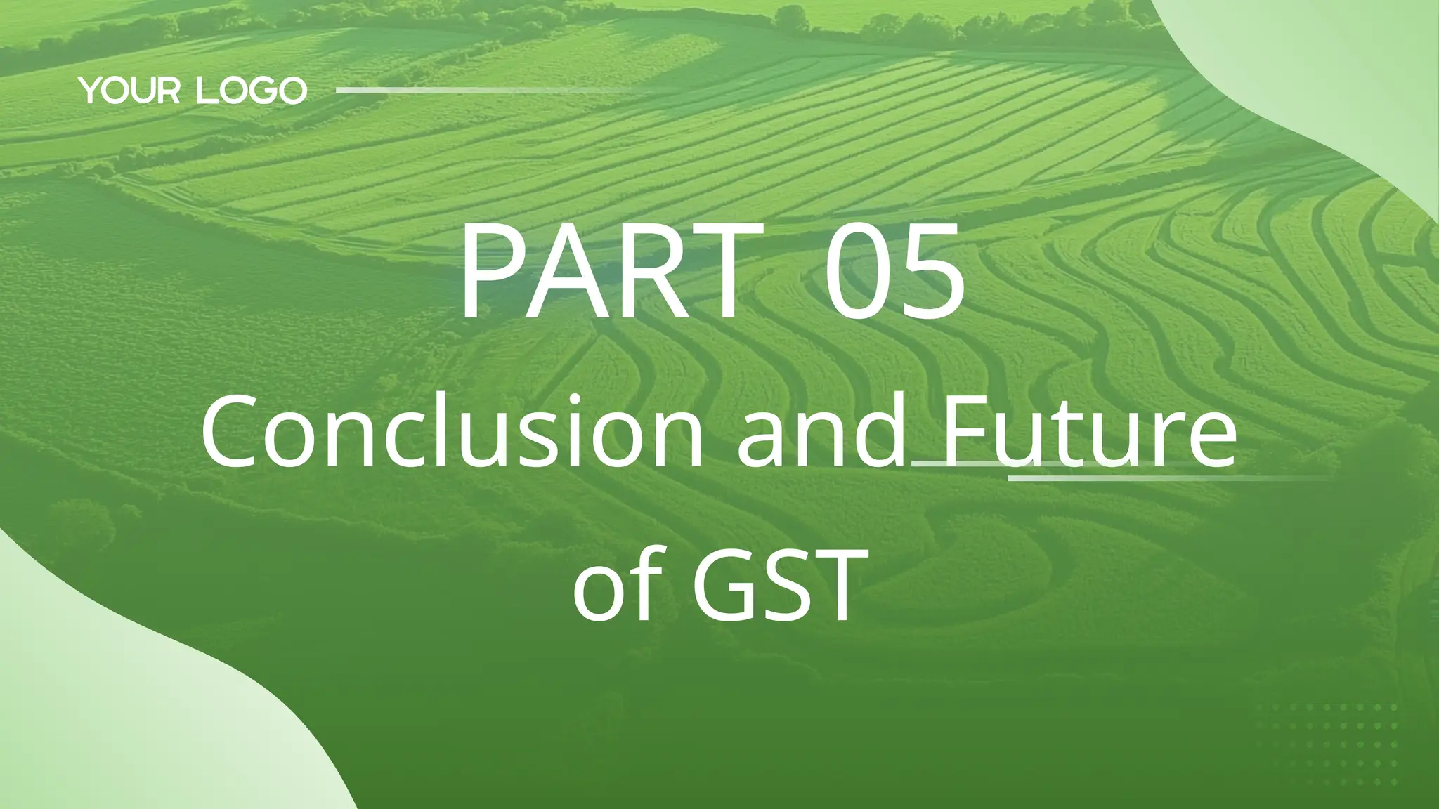Conclusion and Future
of GST
PART 05
 