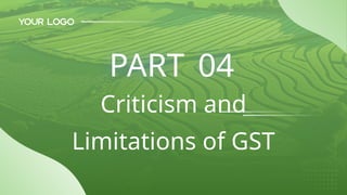 Criticism and
Limitations of GST
PART 04
 