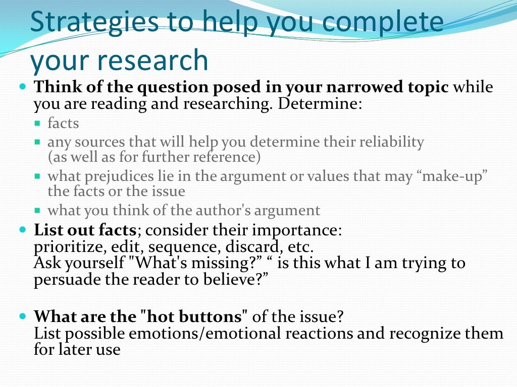 How to narrow down a research topic examples picture