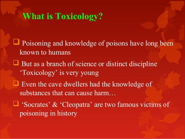 Introduction To General Toxicology
