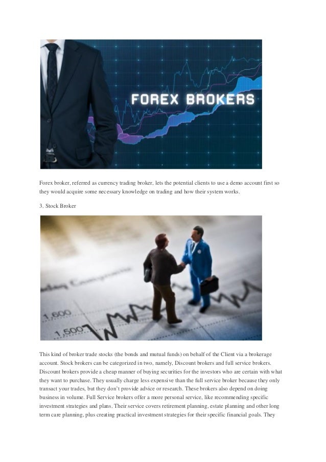 Types of forex brokers