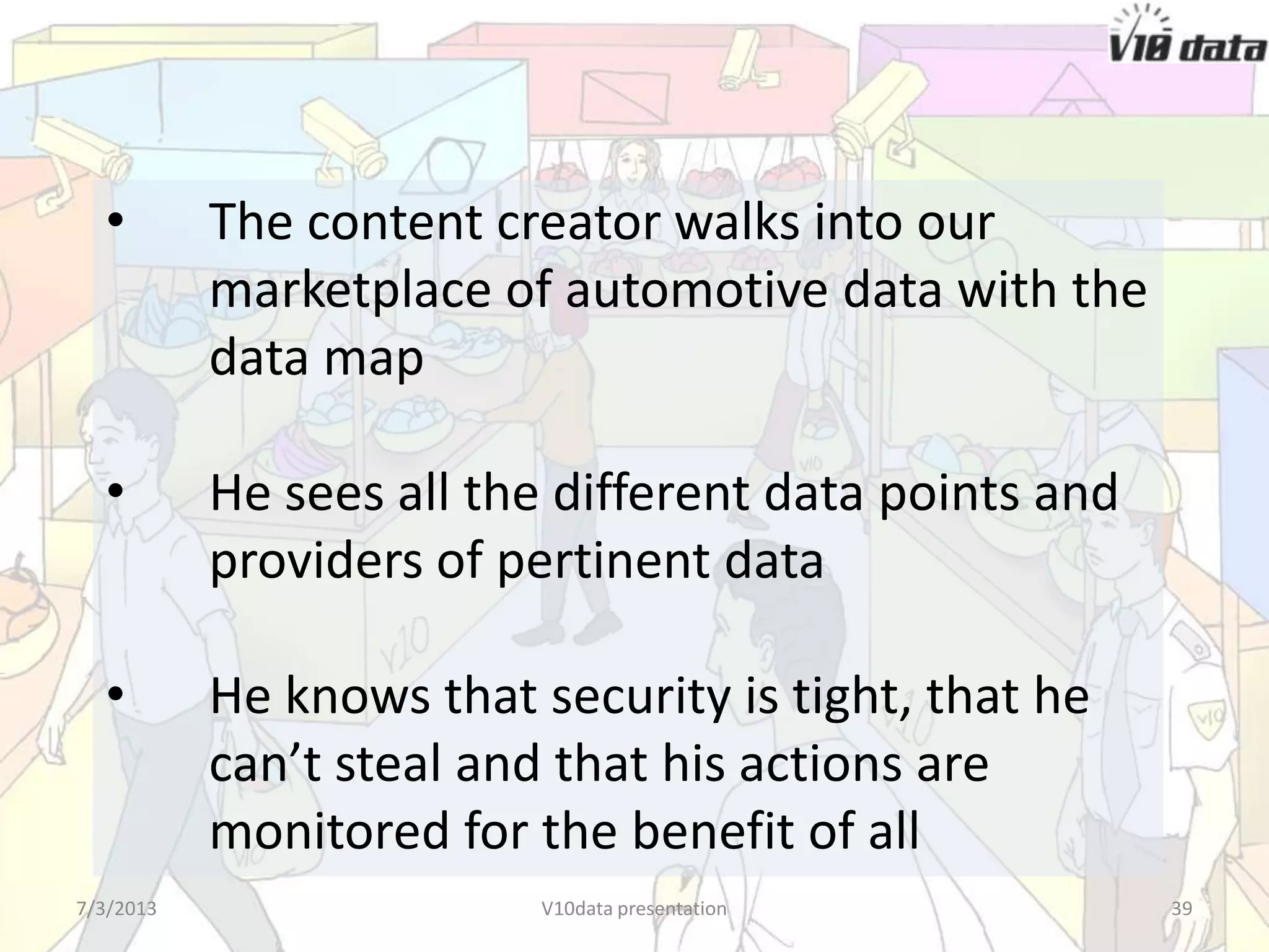 Consults the complete
data map
Sees the different data
point providers
 