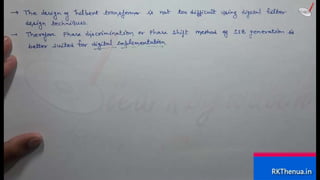 Generarion of ssb phase discrimination method