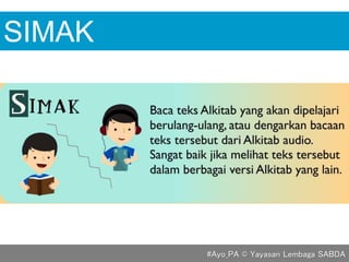 SIMAK
#Ayo_PA © Yayasan Lembaga SABDA
 