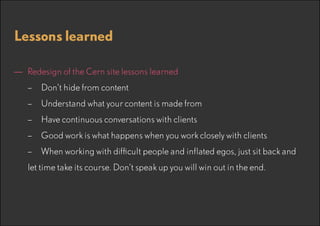 What can we learn from this?

 