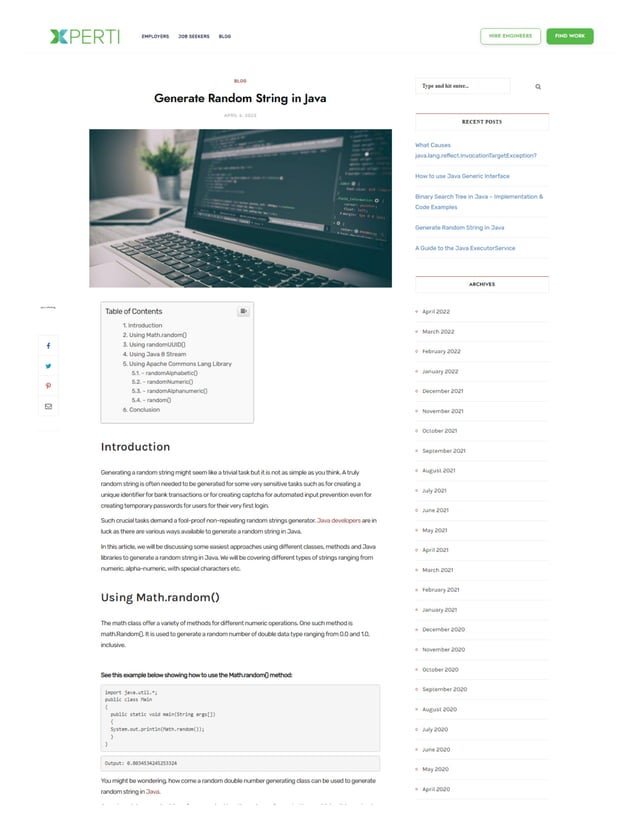 Generate Random String in Java | PDF