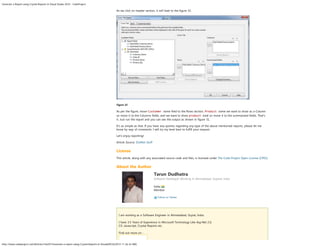 Generate a report using crystal reports in visual studio 2010 code ...