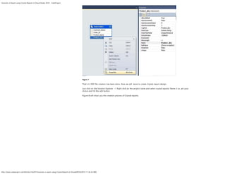 Generate a report using crystal reports in visual studio 2010 code ...