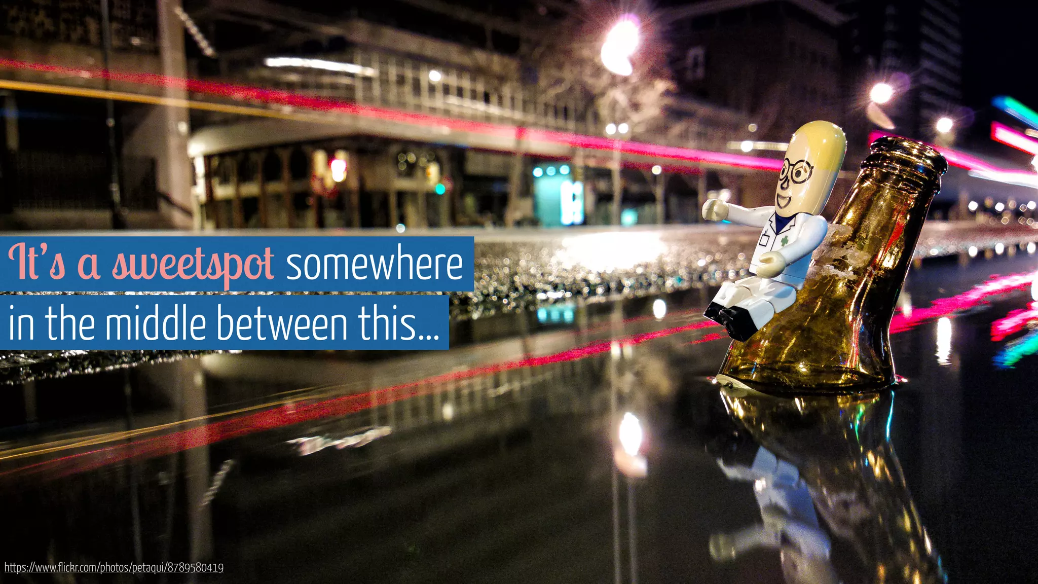 It’s a sweetspot somewhere
in the middle between this…
https://www.flickr.com/photos/petaqui/8789580419
 