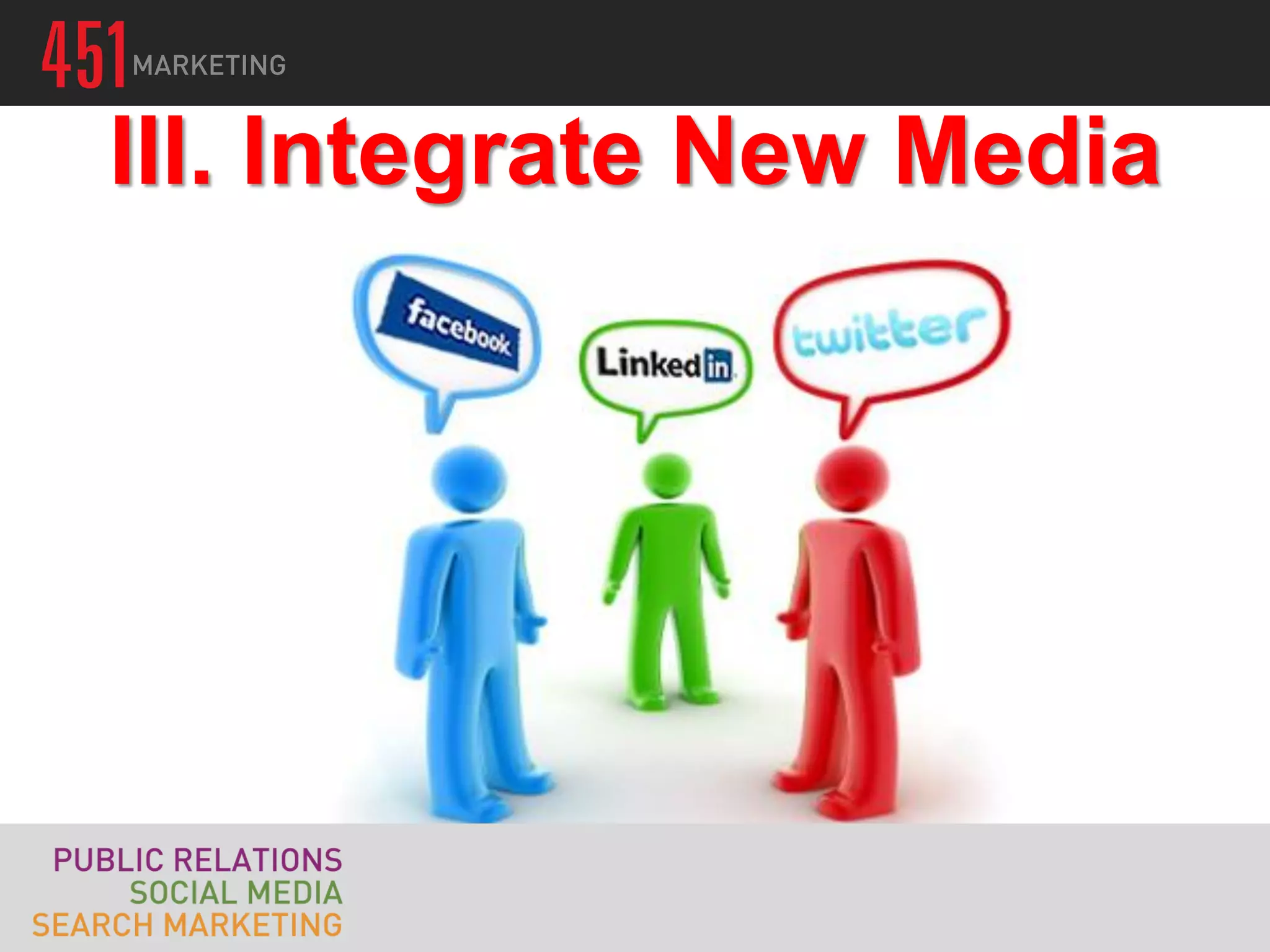 III. Integrate New Media
 