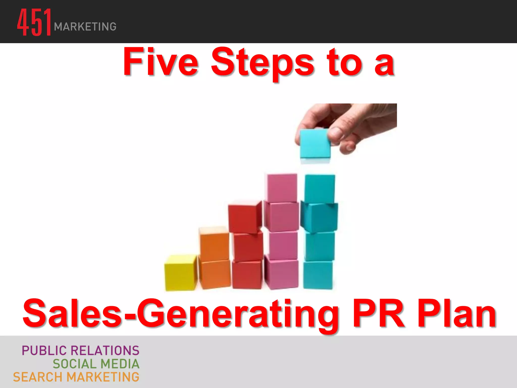 Five Steps to a




Sales-Generating PR Plan
 