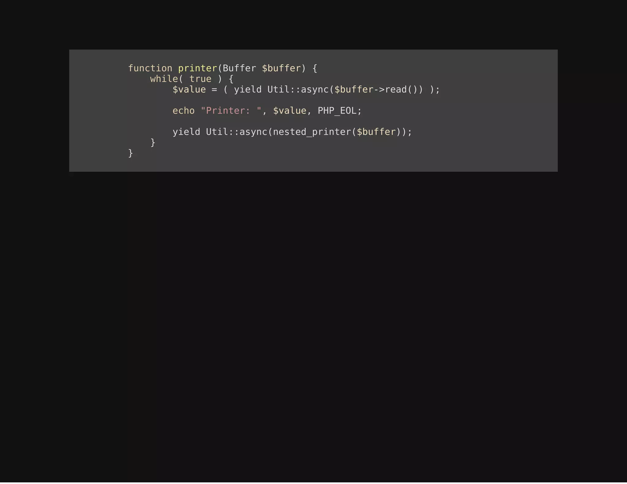 ZOMG... THERE BE DRAGONS!
This relies on making sure we have no blocking IO
 
