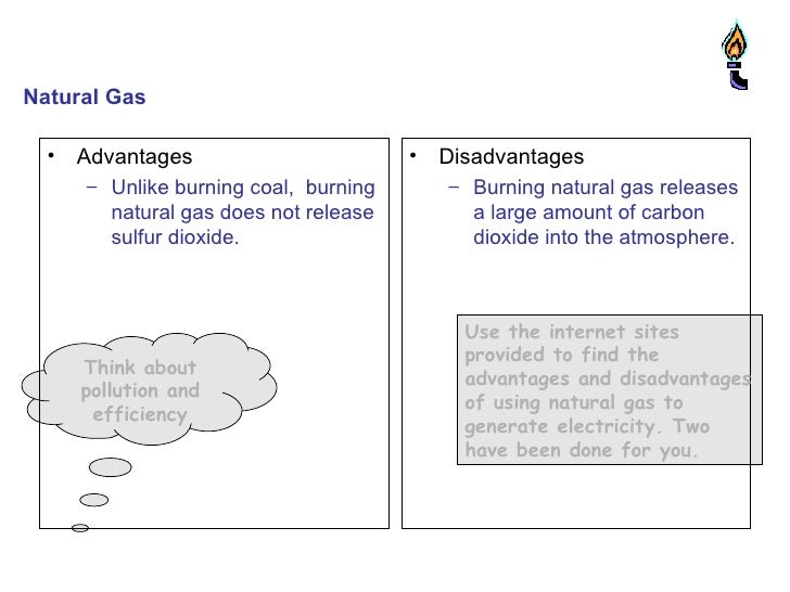 generating electricity advantages advantages and disadvantages of natural gas