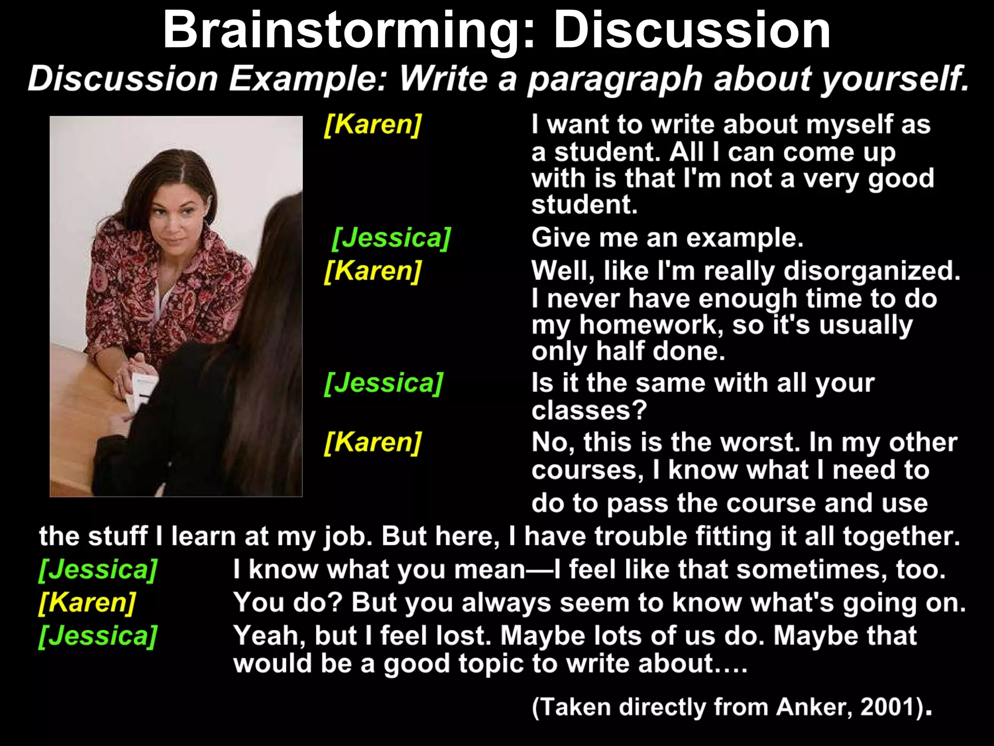 Brainstorming: Discussion 