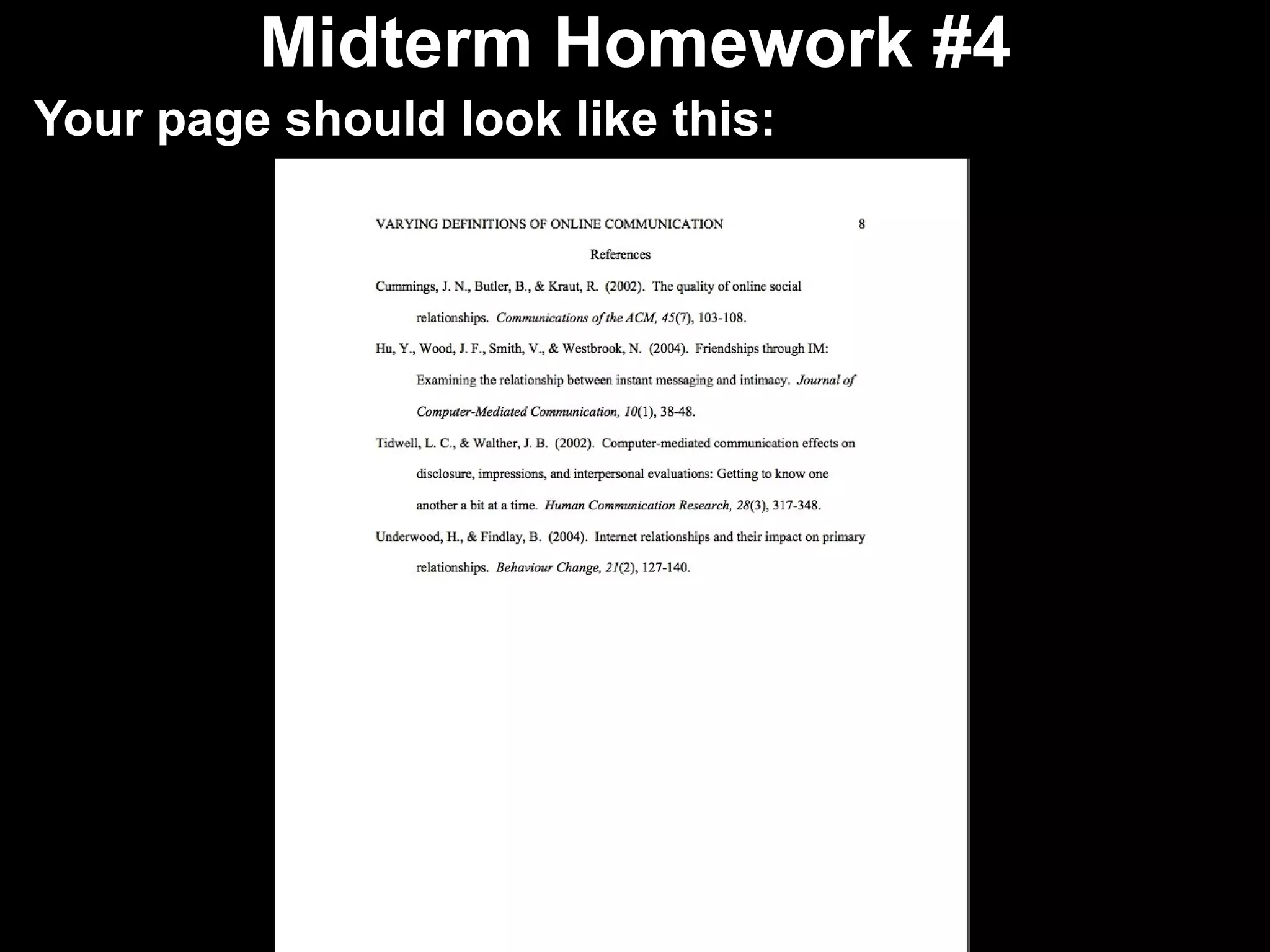 Midterm Homework #4 Your page should look like this: 