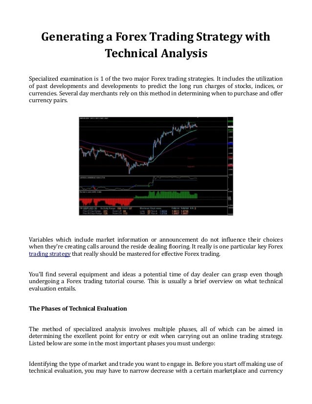 Generating A Forex Trading Strategy With Technical Analysis