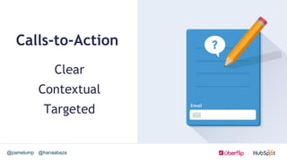 @hanaabaza@pamelump
Calls-to-Action
Clear
Contextual
Targeted
 