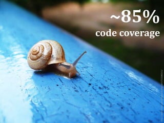 ~85% code coveragehttp://www.flickr.com/photos/shuttercat7/713186211/