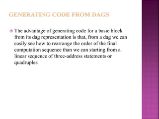 Generating code from dags | PPT