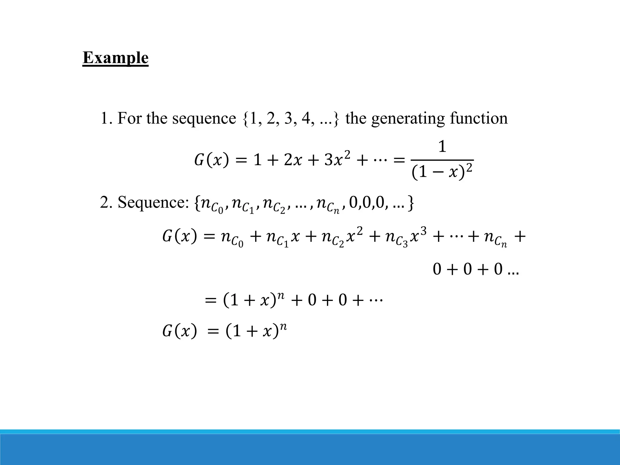 Generating function | PPTX