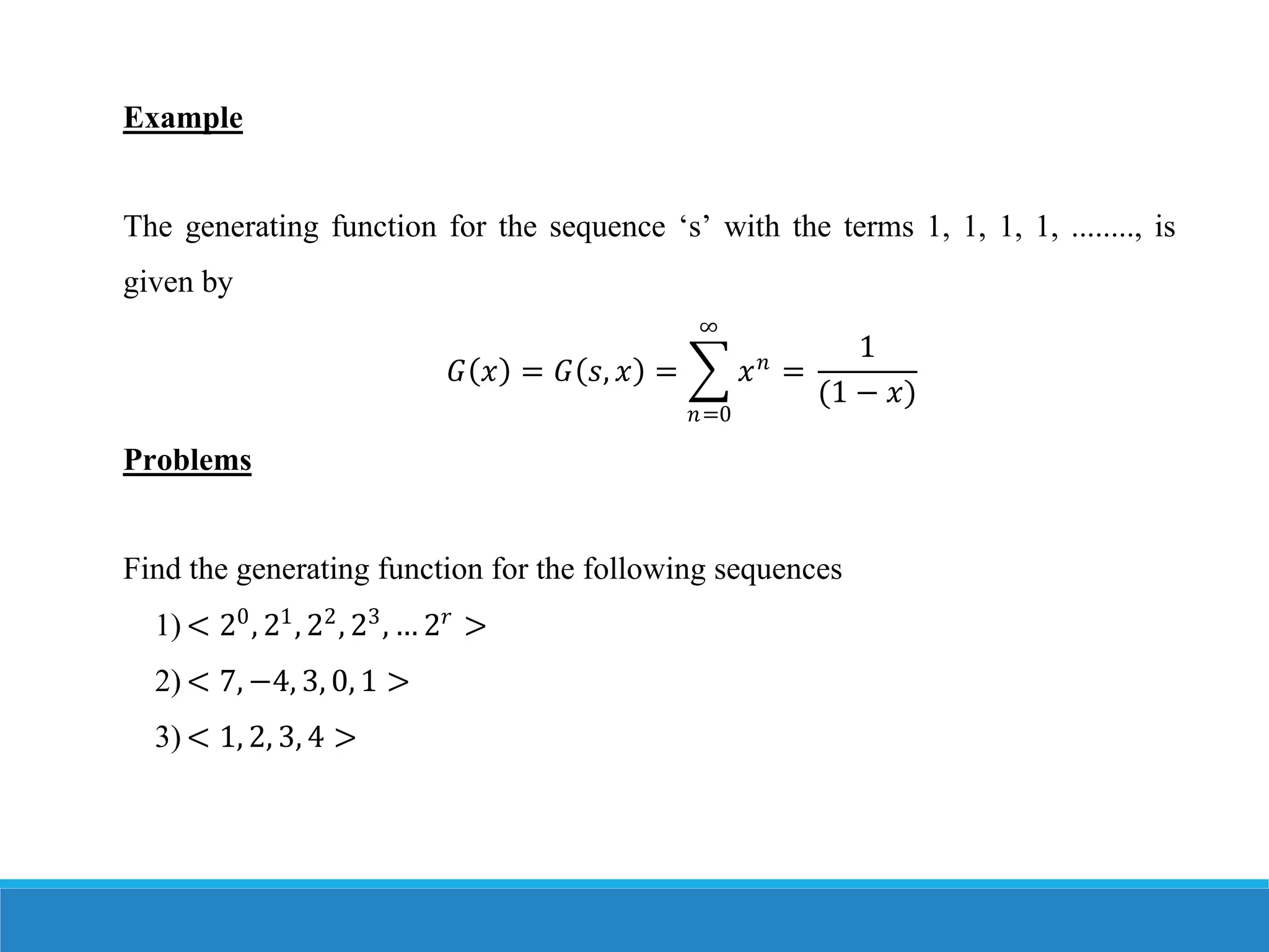 Generating function | PPTX