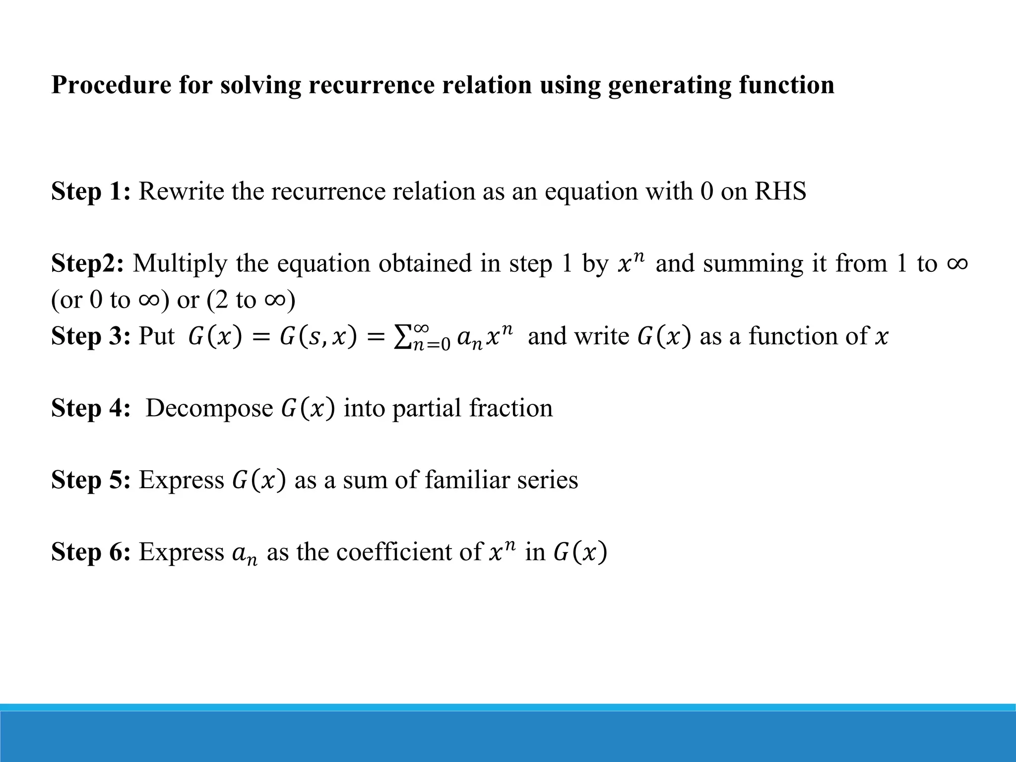 Generating function | PPTX